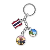 Tayland Üçlü Epoksi Metal Çift Taraflı Damla Anahtarlık Thailand thumbnail 1