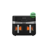 Wiami Airfryer 9 Lt Çift Sepet Camlı Akıllı Yağsız Hava - 5