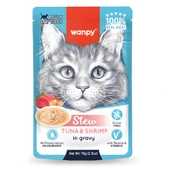 Wanpy Pouch Ton Balıklı ve Karidesli Yaş Kedi Maması 70gr - 1