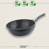 Thermoad Wok Tava Gri 28 Cm Döküm Granit - 1