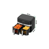 Wiami Airfryer 9 Lt Çift Sepet Camlı Akıllı Yağsız Hava - 2