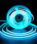 12V COB Şerit Led Açık Mavi Işık  - Metrede 360 Led - 5 Metre - 3