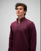 Ellesse EM580-BRD Erkek Yarım Fermuarlı Bordo Sweat - 4