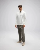 Ellesse EM580-OF Erkek Yarım Fermuarlı Beyaz Sweat - 6