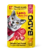 Bado Yetişkin Kedi Yaş Maması Kuzu Etli 85GR 12'li - 2