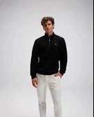 Ellesse EM603-BK Erkek Yarım Fermuarlı Siyah Sweat - 4