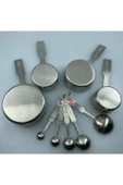 Fame Kıtchen Paslanmaz Çelik Askılı 9 Parça Katı ve Sıvı Ölçüm Kaşığı Seti thumbnail 6