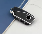 Bmw I7 X7 G07 Lcı Ix X1 X1 U11 7 Seri G70 G09 Xm U06 G81 M3 2023 Anahtar Kılıfı Siyah/Gümüş thumbnail 1