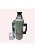 Cooker 1.5 Litre Çift Katlı Çelik Termos-24 Saat Sıcak, 48 Saat Soğuk, Kulplu (Kamp, Piknik, Ofis, Seyahat) thumbnail 2