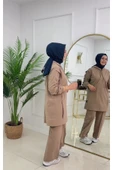 Kadın 2'li Tunik Pantolon Takım, Kapüşonlu Sweat Tunik,Pantolon Set - 9
