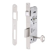 Oda İç Kapı Kilidi Köşeli 40 mm 1 Anahtarlı Dayanıklı Metal Gövde Ahşap Kapılar İçin Gömme Kilit thumbnail 1