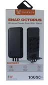 SnapMax SNP-3007 10.000 mah Siyah Vantuzlu Kablosuz ve 3in1 Kablolu Powerbank - 1