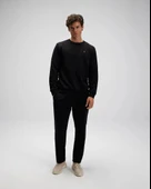 Ellesse EM579-BK Erkek Sıfır Yaka Siyah Sweat - 2