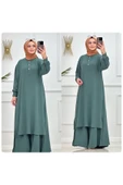 Tesettür Tunik & Pantolon Takımı, Şalaş Bol Kalıp, Ekstra Bol Paça Pantolon Takımı thumbnail 11