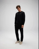 Ellesse EM579-BK Erkek Sıfır Yaka Siyah Sweat - 1