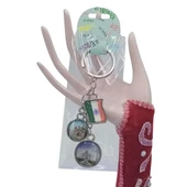 Hindistan Üçlü Epoksi Metal Çift Taraflı Damla Anahtarlık India thumbnail 2