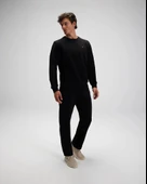 Ellesse EM579-BK Erkek Sıfır Yaka Siyah Sweat - 3