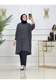 Kadın Tesettür Çizgili Tunik - 5