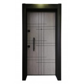 Tezwood 1532 Statik Kasalı Rustik Çizgili Model Çelik Kapı, Daire Kapısı, Villa Kapısı - 3