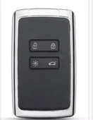 Renault Rafale Clio 5 Zoe Megane E-tech Koleos Austral Kadjar Captur Zoe Anahtar Kılıfı Siyah Gümüş thumbnail 2