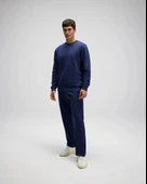 Ellesse EM579-NV Erkek Sıfır Yaka Lacivert Sweat - 4