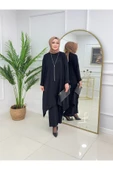 Kadın Tesettür 2'Li Takım Asimetrik Kesim Tunik & Pantolon Takımı - 4