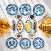 Fecra Vintage Blue 14 Parça Kahvaltı Takımı - 7