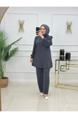 Kadın Tesettür 2'Li Takım Tunikli Pantolonlu - 7