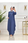 Kadın Tesettür Elbise Pileli Elbise thumbnail 7