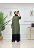 Kadın Tesettür Elbise Piliseli Elbise thumbnail 11
