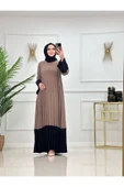 Kadın Tesettür Elbise Piliseli Elbise thumbnail 5