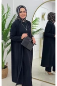 Kadın Tesettür 3'Lü Takım, İçlik Tunik & Pantolon & Abaya - 8