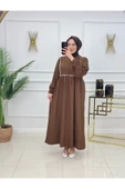 Kadın Tesettür Elbise Müslin Kumaş thumbnail 3