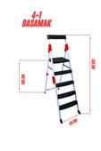 4+1 EXTREME MERDİVEN 5 BASAMAKLI BEYAZ-KIRMIZI - 2