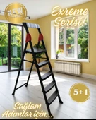 5+1 EXTREME MERDİVEN 6 BASAMAKLI ANTRASİT-KIRMIZI - 1