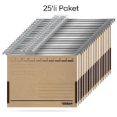 Tunakart ASD2005 Metal Askılı yan bezli körüklü dosya 25 li Paket - 1