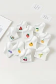 Hitit Socks Kadın 10 Çift Premium Kalite Pamuklu Meyve Desenli Babet Çorap - 2