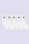 Hitit Socks Unisex 5 Çift Premium Kalite Yüksek Pamuklu Kolej Çorap - 7