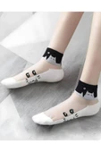 Hitit Socks Kadın 5 Çift Karışık Kedi Desenli Tül Çorap Beyaz thumbnail 5