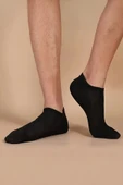 Hitit Socks Hitit Sock Erkek 10 Çift Premium Kalite Pamuklu Düz Patik Siyah thumbnail 3