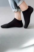 Hitit Socks Hitit Sock Erkek 10 Çift Premium Kalite Pamuklu Düz Patik Siyah Beyaz - 3