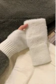 Hitit Socks Kadın 1 Çift Kışlık Parmaksız Termal Esnek Polarlı Peluş Eldiven - 1