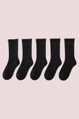 Hitit Socks Unisex 5 Çift Premium Kalite Yüksek Pamuklu Kolej Çorap - 9