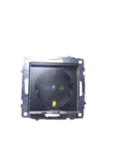 Ovivo Metalik Siyah Kapaklı Topraklı Priz Çocuk Korumalı Çerçevesiz - 4