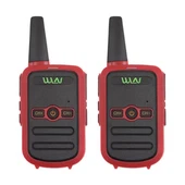 Wln KD-C51 16 Kanal 3-5 Km Kırmızı Kasa İkili Telsiz (Şarj Aleti Dahil) - 1