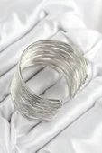 Pirinç Tel Sarma Model Gümüş Renk Kadın Bileklilk - EBJ250902W37756 thumbnail 3
