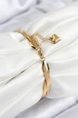 Örgü İtalyan Zincir Model Gold Renk Kadın Bileklik - EBJ250902W37659 thumbnail 2