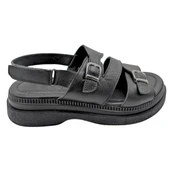 Bellune | Kadın Hakiki Deri Cırt Cırtlı Sandalet thumbnail 3