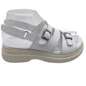 Bellune | Kadın Hakiki Deri Cırt Cırtlı Sandalet thumbnail 2