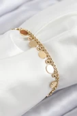 Sıralı Pul Model Gold Renk Kadın Bileklik - EBJ250902W37670 thumbnail 1